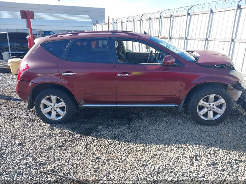 2006 Nissan Murano Sl VIN: JN8AZ08T46W403725 Lot: 43827751