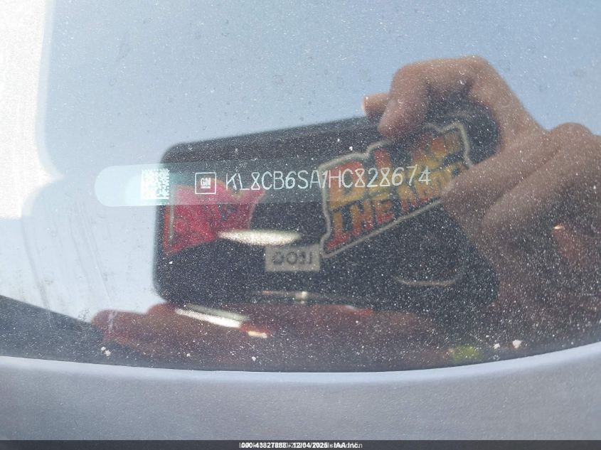 2017 Chevrolet Spark Ls Cvt VIN: KL8CB6SA1HC828674 Lot: 43827888