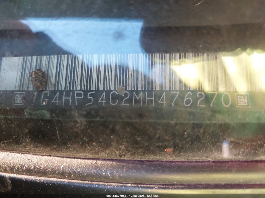 1991 Buick Lesabre Custom VIN: 1G4HP54C2MH476270 Lot: 43827955