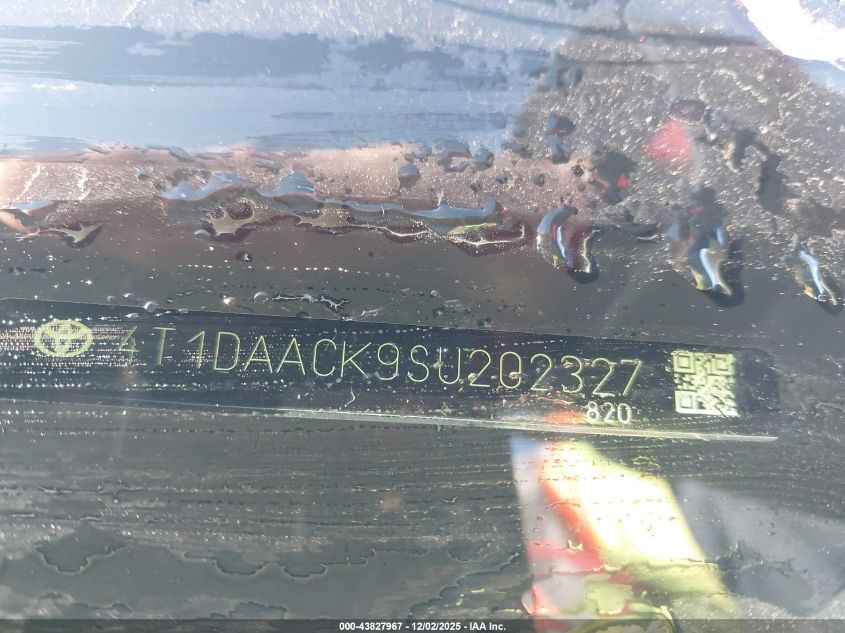 2025 Toyota Camry Se VIN: 4T1DAACK9SU202327 Lot: 43827967