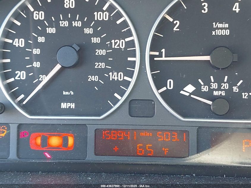 2002 BMW 330I VIN: WBAEV53422KM22696 Lot: 43827968