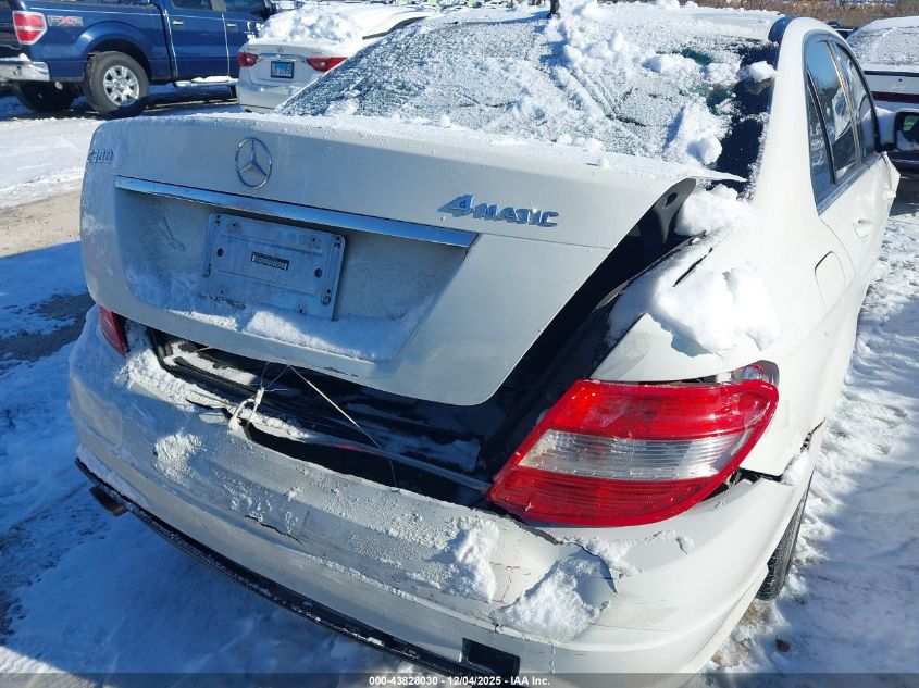 2009 Mercedes-Benz C 300 Sport 4Matic VIN: WDDGF81X49R076620 Lot: 43828030