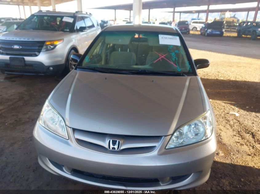 2005 Honda Civic Lx VIN: 2HGES16645H506176 Lot: 43828055