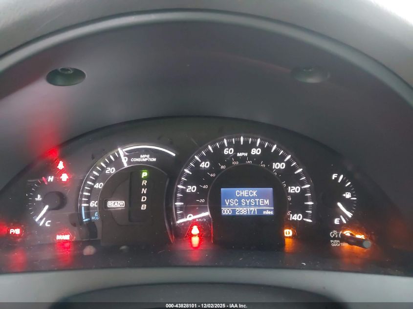 2007 Toyota Camry Hybrid VIN: JTNBB46KX73020800 Lot: 43828101