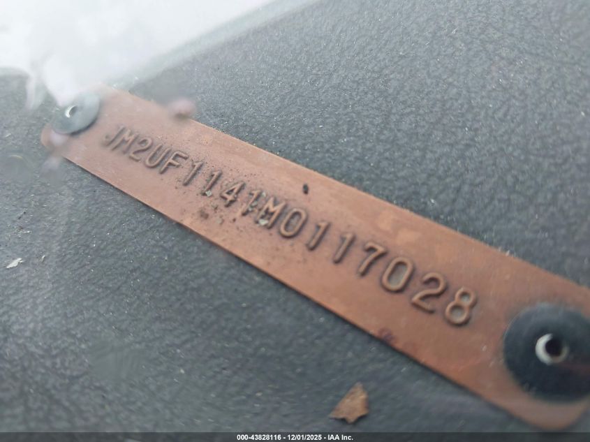 1991 Mazda B2600 Short Body VIN: JM2UF1141M0117028 Lot: 43828116