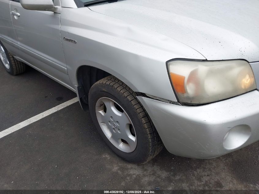 2005 Toyota Highlander Limited V6 VIN: JTEEP21A550093010 Lot: 43828192