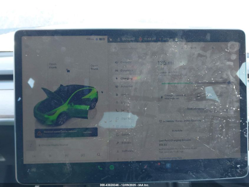 2023 Tesla Model Y Awd/Long Range Dual Motor All-Wheel Drive VIN: 7SAYGDEE2PA075837 Lot: 43828346