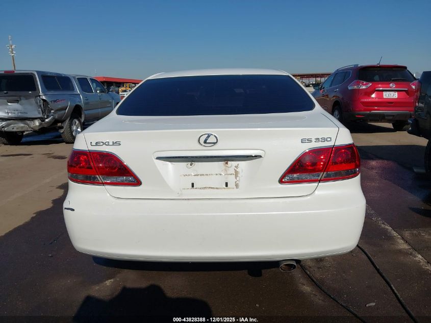 2006 Lexus Es 330 VIN: JTHBA30G165152142 Lot: 43828388