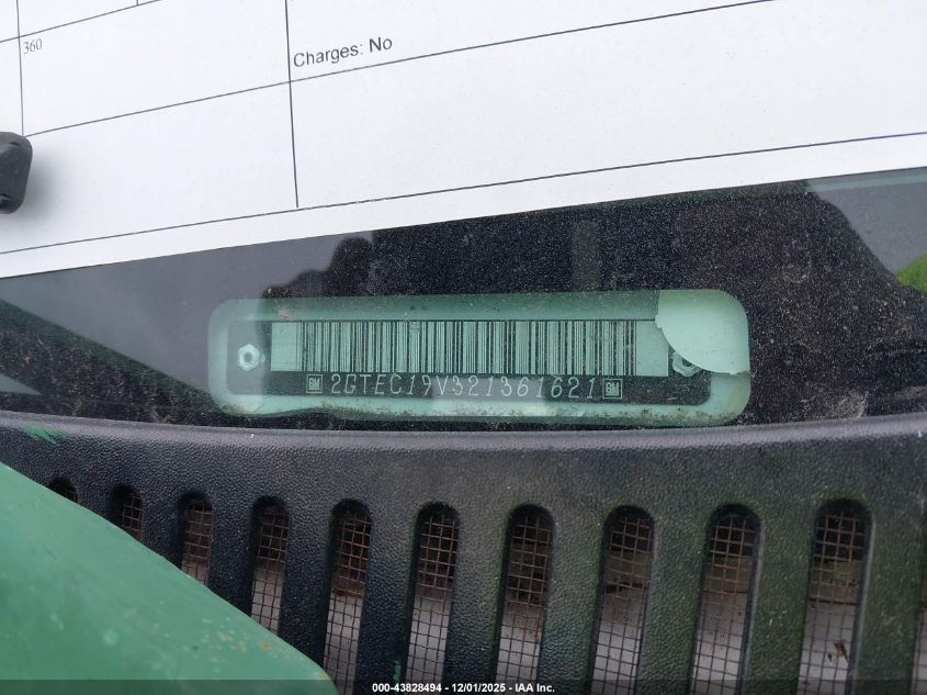 2002 GMC Sierra 1500 Sle VIN: 2GTEC19V321361621 Lot: 43828494