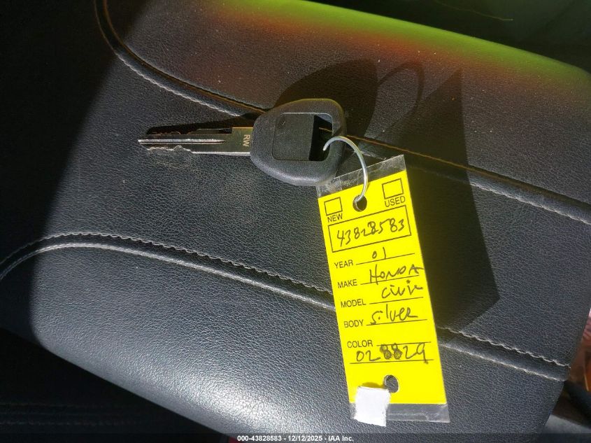 2001 Honda Civic Ex VIN: 1HGES26751L028829 Lot: 43828583