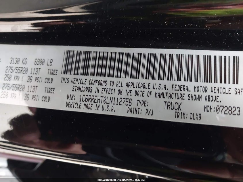 1C6RREHT0LN112756 2020 RAM 1500 photo no. 9