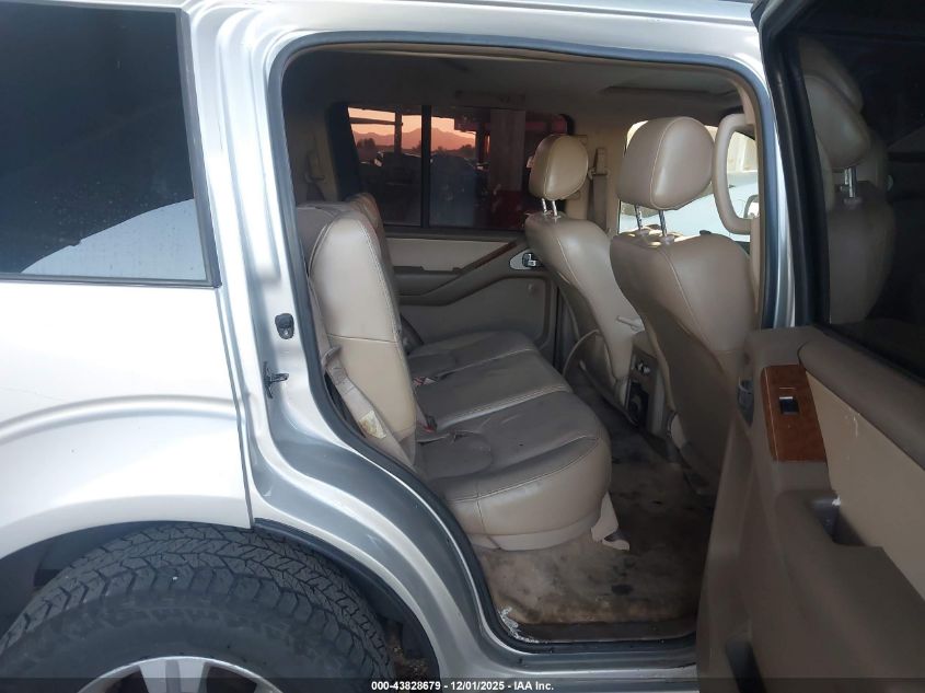 2005 Nissan Pathfinder Le VIN: 5N1AR18W05C757684 Lot: 43828679