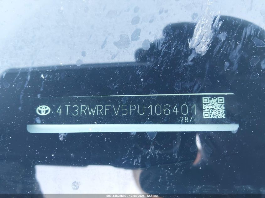 2023 Toyota Rav4 Hybrid Xle VIN: 4T3RWRFV5PU106401 Lot: 43828690