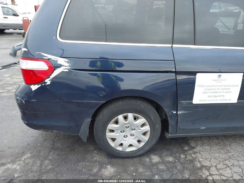 2007 Honda Odyssey Lx VIN: 5FNRL38247B066777 Lot: 43828830