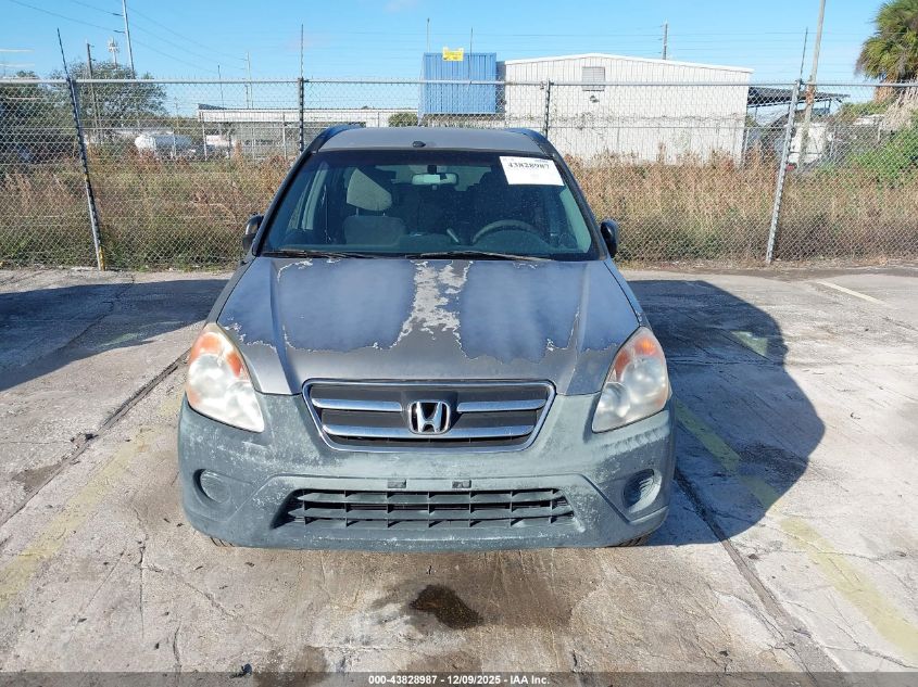 2006 Honda Cr-V Lx VIN: JHLRD68586C009988 Lot: 43828987