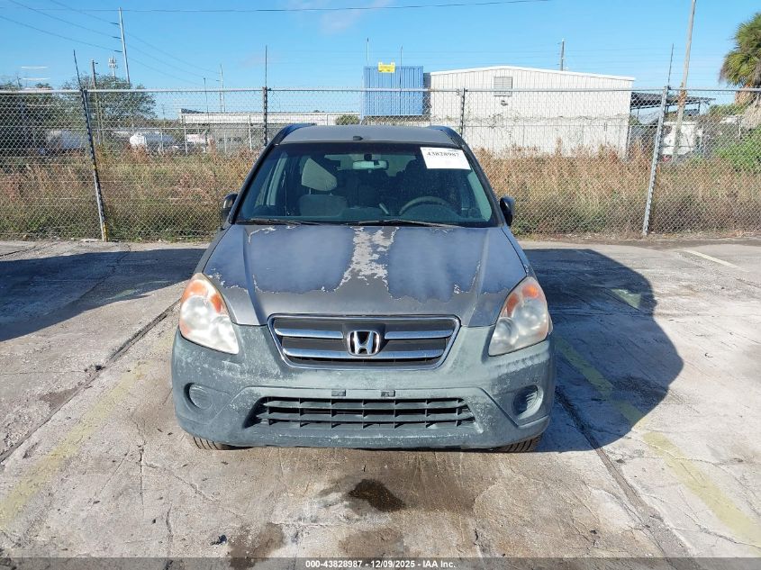 2006 Honda Cr-V Lx VIN: JHLRD68586C009988 Lot: 43828987