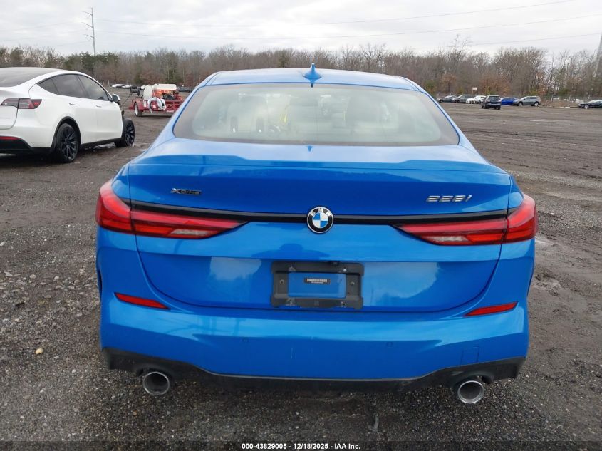 2022 BMW 228 Gran Coupe I xDrive VIN: WBA73AK06N7K49424 Lot: 43829005