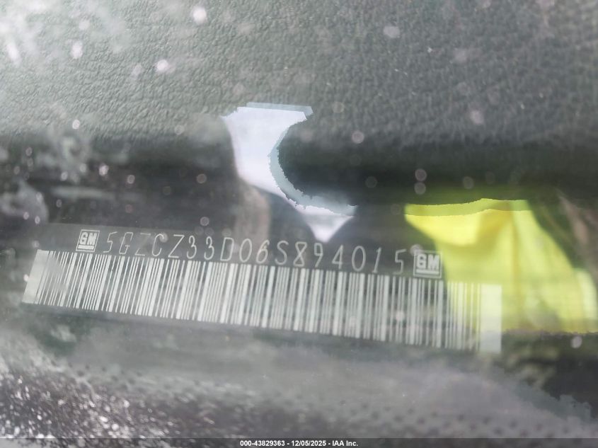 2006 Saturn Vue 4 Cyl VIN: 5GZCZ33D06S894015 Lot: 43829363