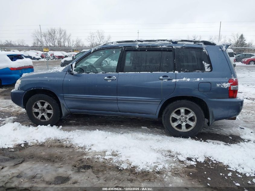2007 Toyota Highlander 3Rd Row VIN: JTEDP21A370133521 Lot: 43829424