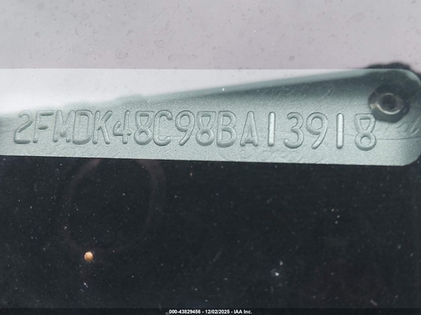 2008 Ford Edge Sel VIN: 2FMDK48C98BA13918 Lot: 43829456