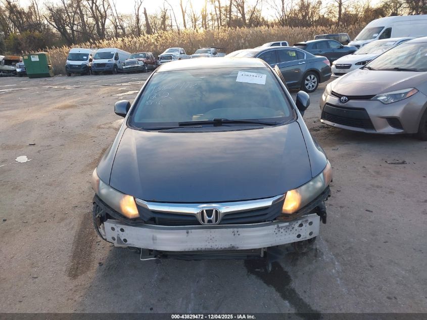 2012 Honda Civic Lx VIN: 19XFB2F54CE377073 Lot: 43829472