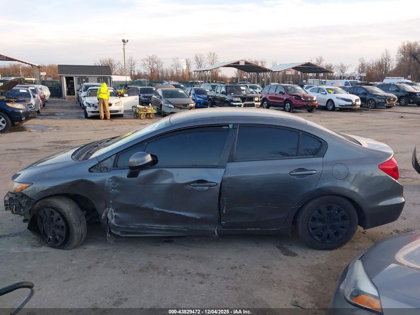 2012 Honda Civic Lx VIN: 19XFB2F54CE377073 Lot: 43829472