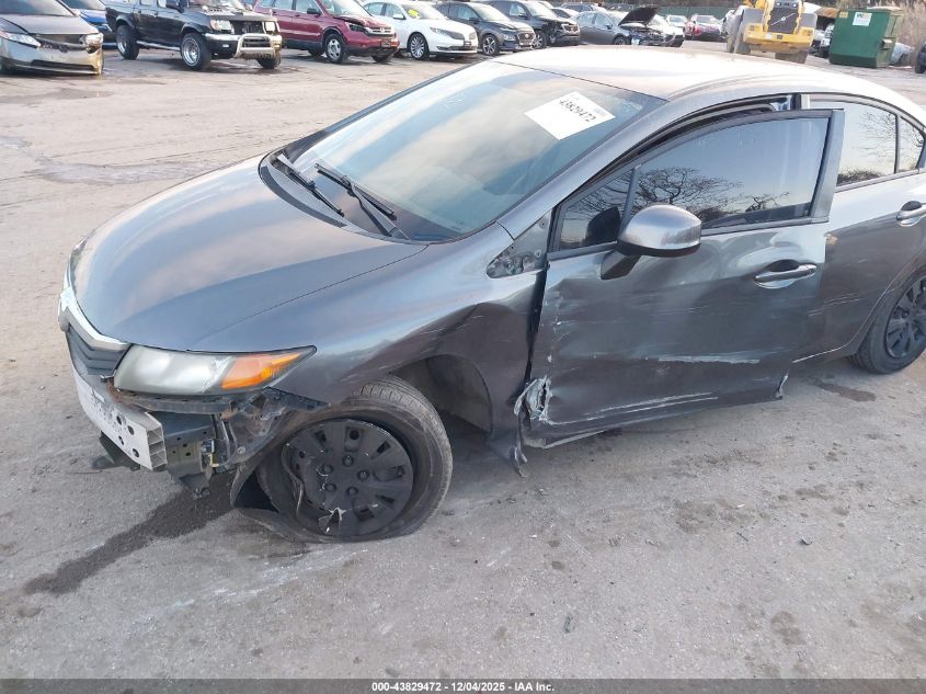 2012 Honda Civic Lx VIN: 19XFB2F54CE377073 Lot: 43829472