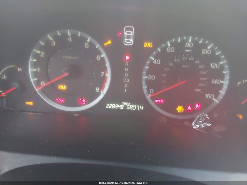 2009 Honda Accord 2.4 Lx VIN: JHMCP26339C008500 Lot: 43829514