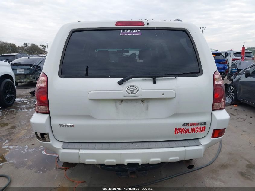 2005 Toyota 4Runner Sr5 V8 VIN: JTEBT14R258019586 Lot: 43829788