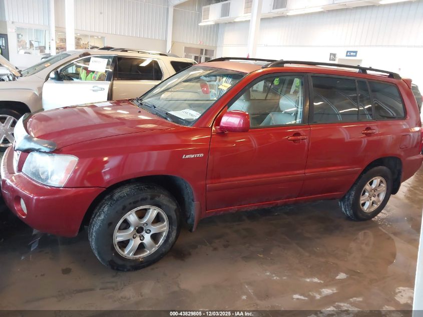 2003 Toyota Highlander Limited V6 VIN: JTEHF21A230150955 Lot: 43829805