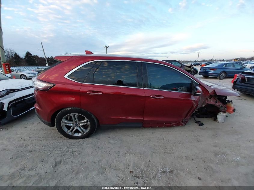 2018 Ford Edge Titanium VIN: 2FMPK3K9XJBB44592 Lot: 43829863