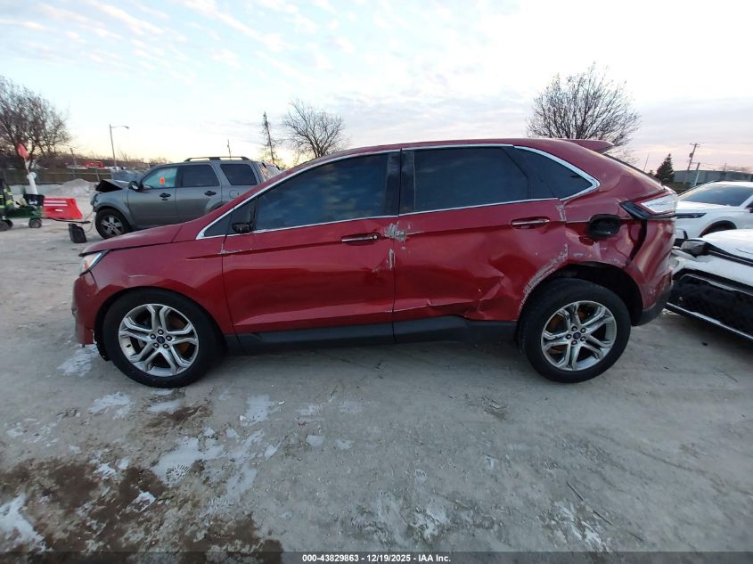 2018 Ford Edge Titanium VIN: 2FMPK3K9XJBB44592 Lot: 43829863