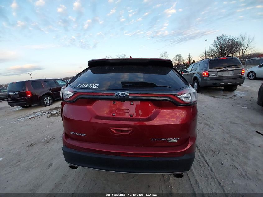 2018 Ford Edge Titanium VIN: 2FMPK3K9XJBB44592 Lot: 43829863