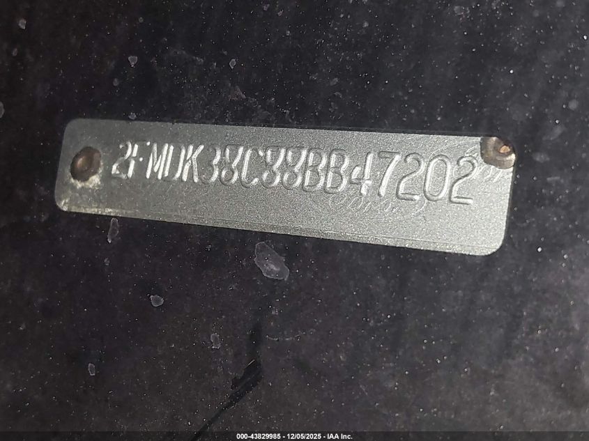 2008 Ford Edge Sel VIN: 2FMDK38C88BB47202 Lot: 43829985