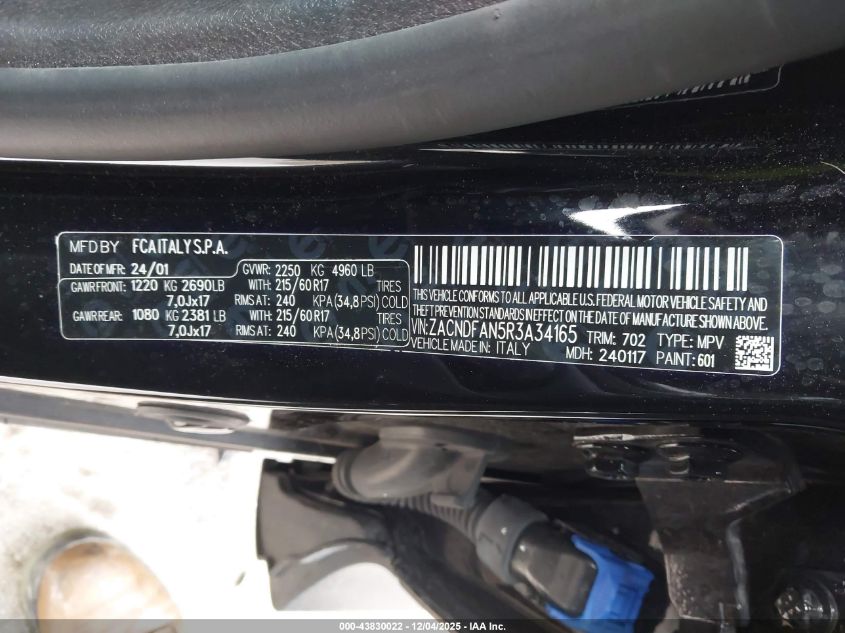 2024 Dodge Hornet Gt VIN: ZACNDFAN5R3A34165 Lot: 43830022