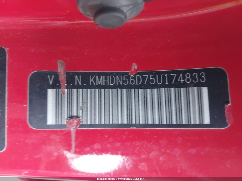 KMHDN56D75U174833 2005 HYUNDAI ELANTRA photo no. 9