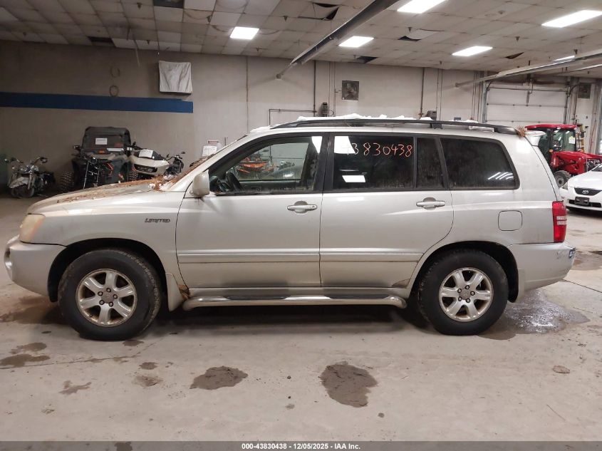 2003 Toyota Highlander Limited V6 VIN: JTEGF21A930080611 Lot: 43830438