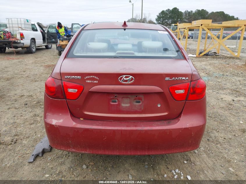 2009 Hyundai Elantra Gls VIN: KMHDU46D09U700593 Lot: 43830445