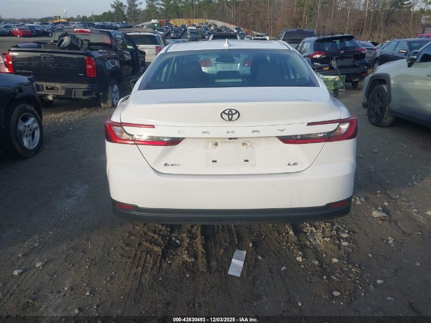 2025 Toyota Camry Le VIN: 4T1DAACK0SU006065 Lot: 43830493