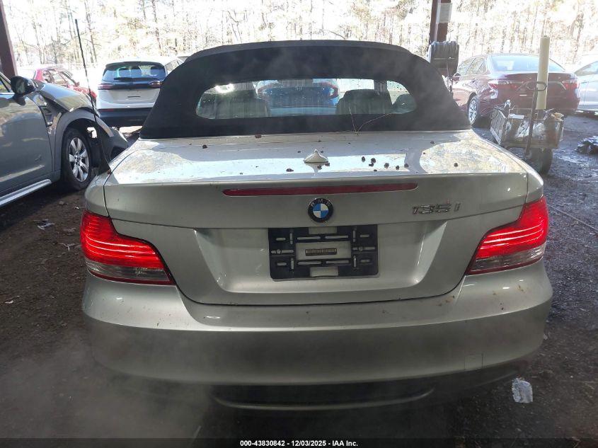 2008 BMW 135I VIN: WBAUN93548VF55000 Lot: 43830842