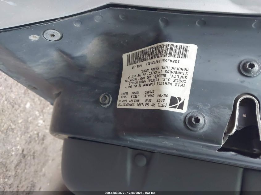 2004 Saturn Ion 2 VIN: 1G8AJ52F54Z229351 Lot: 43830872