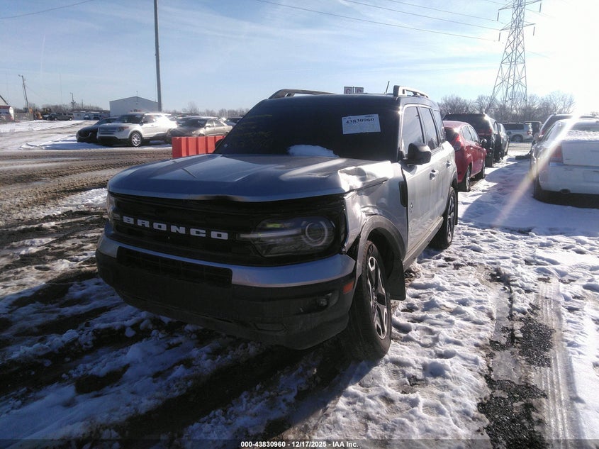 Vin: 3fmcr9c66prd05256, lot: 44326452, ford bronco sport outer banks 20232