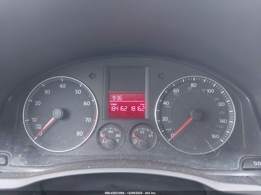 2009 Volkswagen Jetta Se VIN: 3VWRM71K89M094009 Lot: 43831094