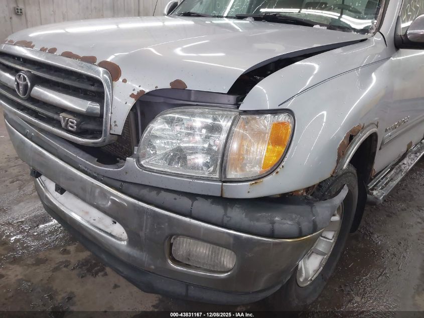 2000 Toyota Tundra Sr5 V8 VIN: 5TBRT3416YS080277 Lot: 43831167