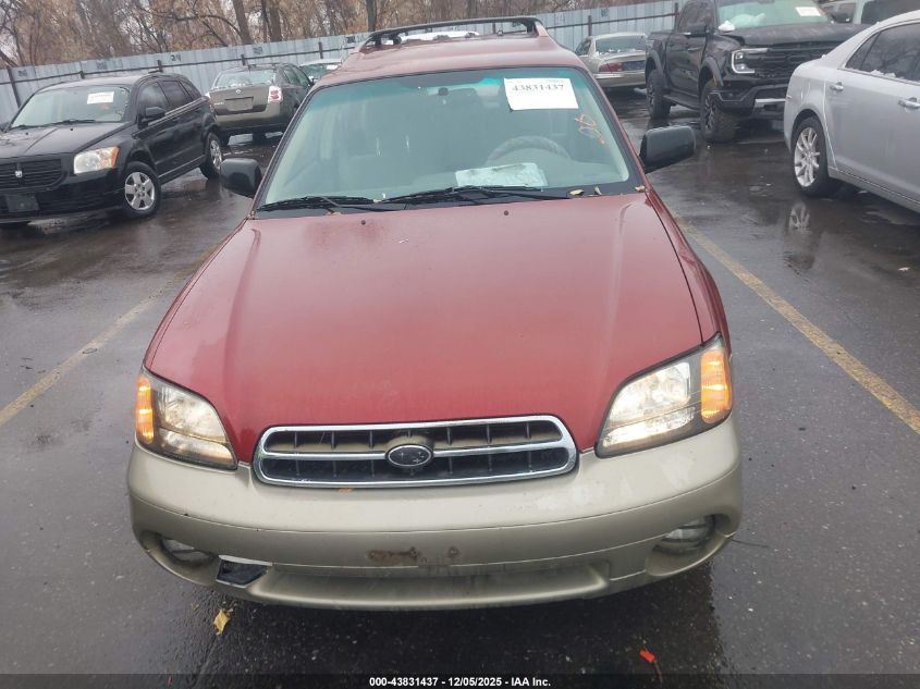 2002 Subaru Outback VIN: 4S3BH665227628322 Lot: 43831437