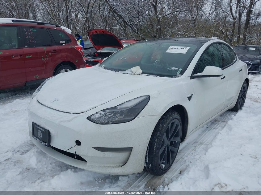 5YJ3E1EA8MF094612 2021 TESLA MODEL 3 photo no. 2