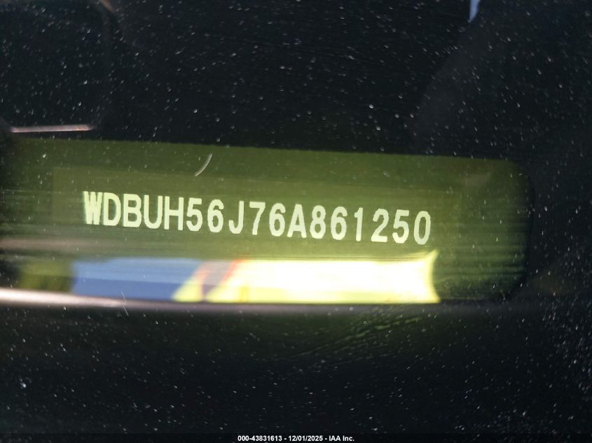 2006 Mercedes-Benz E 350 VIN: WDBUH56J76A861250 Lot: 43831613