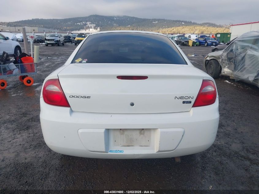 2004 Dodge Neon Sxt VIN: 1B3ES56C24D568670 Lot: 43831680