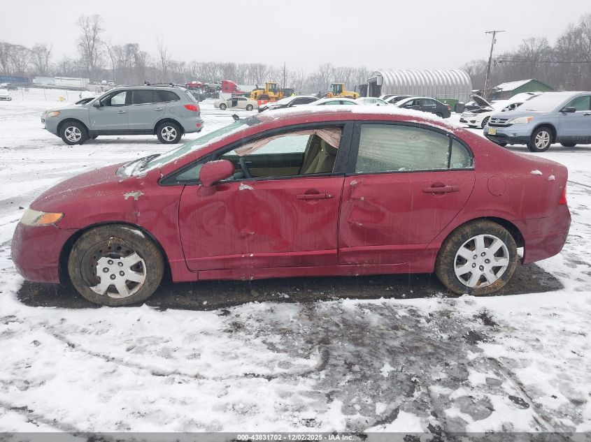 2008 Honda Civic Lx VIN: 2HGFA16528H523237 Lot: 43831702