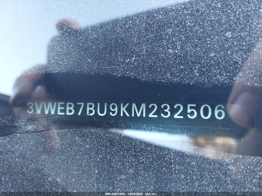 2019 Volkswagen Jetta 1.4T Sel VIN: 3VWEB7BU9KM232506 Lot: 43831808